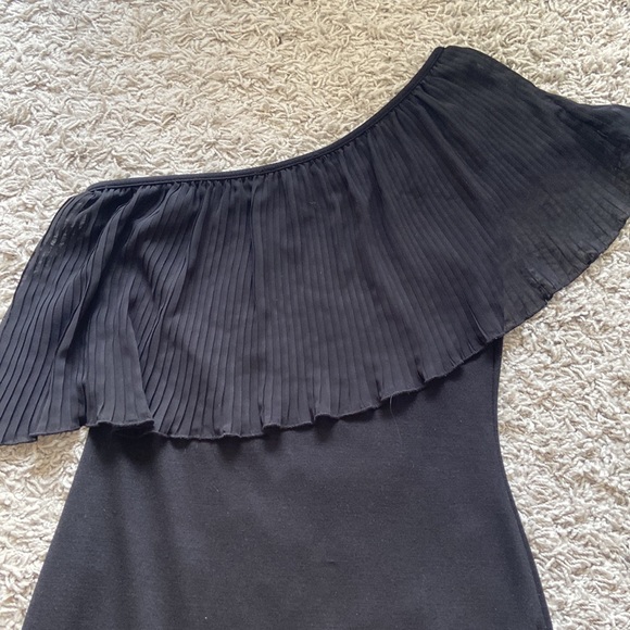 One shoulder chiffon mini dress - Picture 4 of 6